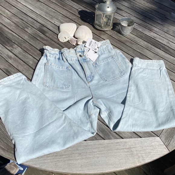 🐚 ZARA LIGHT DISTRESSED WASHED BAGGY JEANS! - Picture 15 of 16